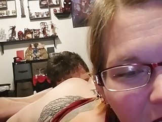 Amateur Ass Babe Glasses Licking MILF POV Pussy